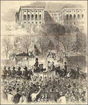 Lincoln riding to the Capitol in 1861