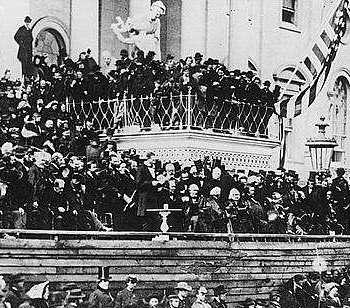 Lincoln Reads the Second Inaugural Address